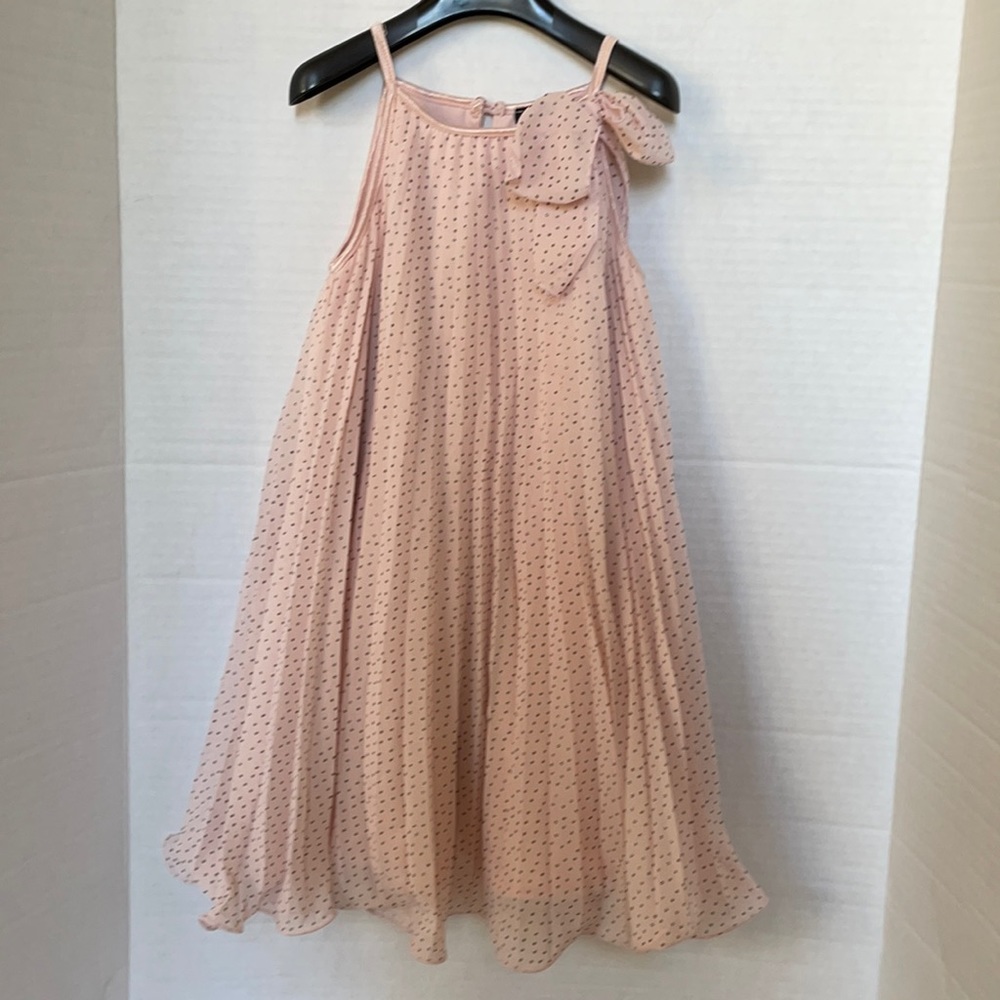 ZUNIE Girls Flare Plead Pink Bow Dress Size 6